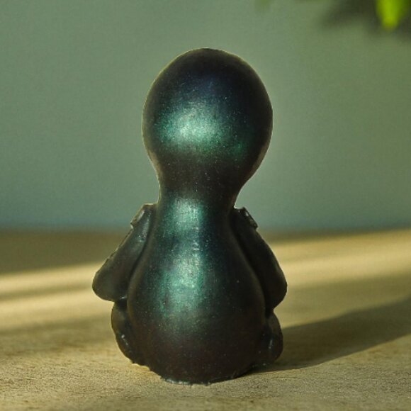 Handmade Blue-Green-Purple Voodoo Doll Figure Statue. Halloween decor. - Picture 3 of 4